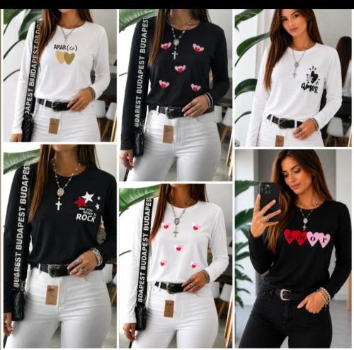 Camisetas Algodón  Estampadas ( Lc  )