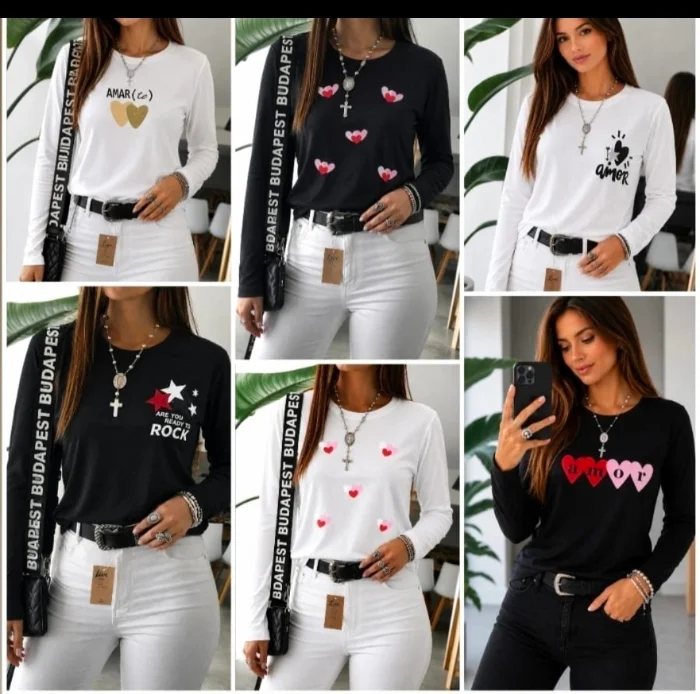 Camisetas Algodón  Estampadas ( Lc  )