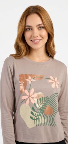 Remera Estampada de Modal Viscosa