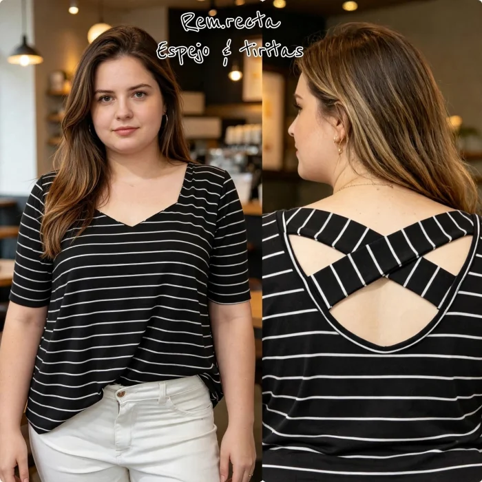 Remera Cuello Espejo