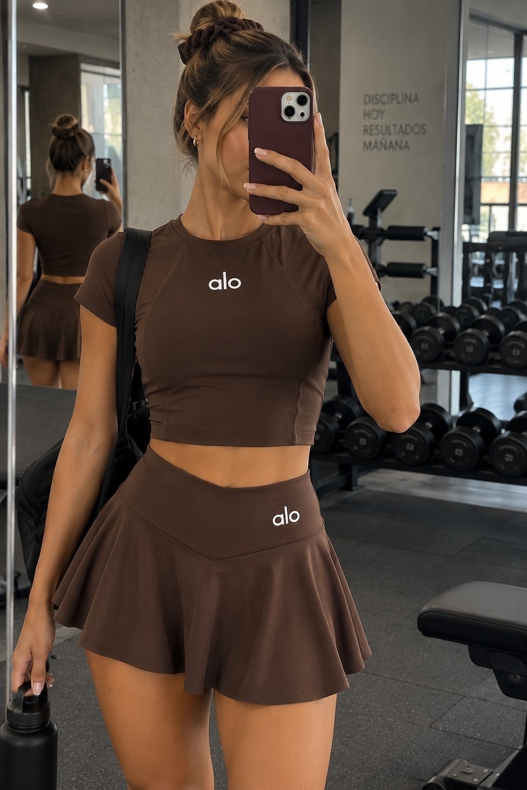 Conjuntos Deportivos Shorts Pollera y Crop Lycra ( Lc ) - Imagen 4