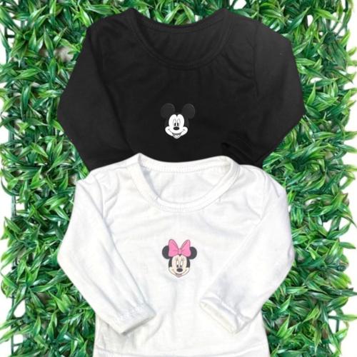 Camiseta Modal Soft Minnie y Mickey Bebe Rn
