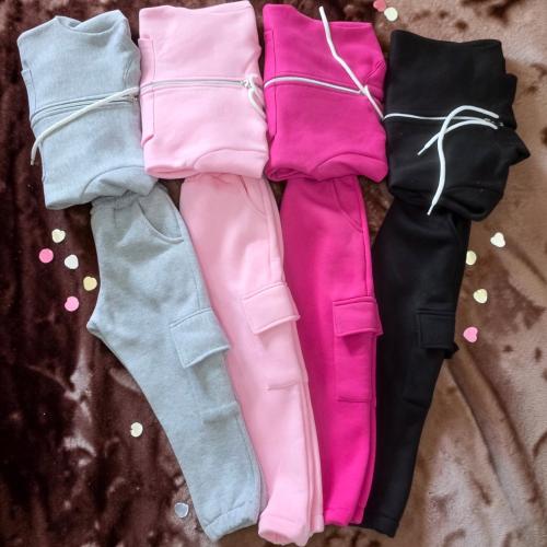 Conjuntos Campera+ Jogger Cargo Nena  Frizados