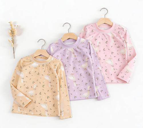 Camiseta Térmicas  Frizadas  Elastizado Flores y Gansos - Miniatura 3