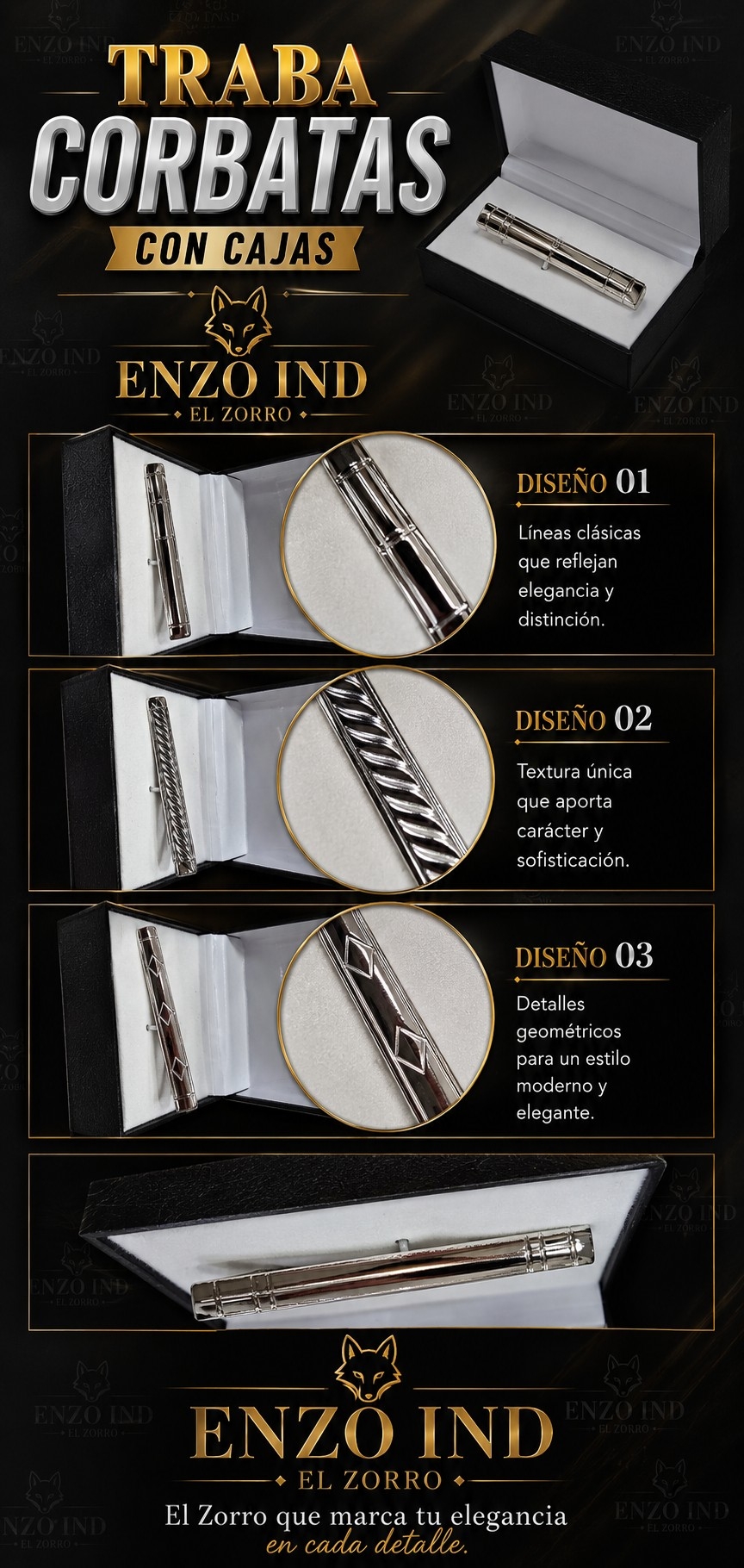 Sujeta Corbatas - Imagen 3