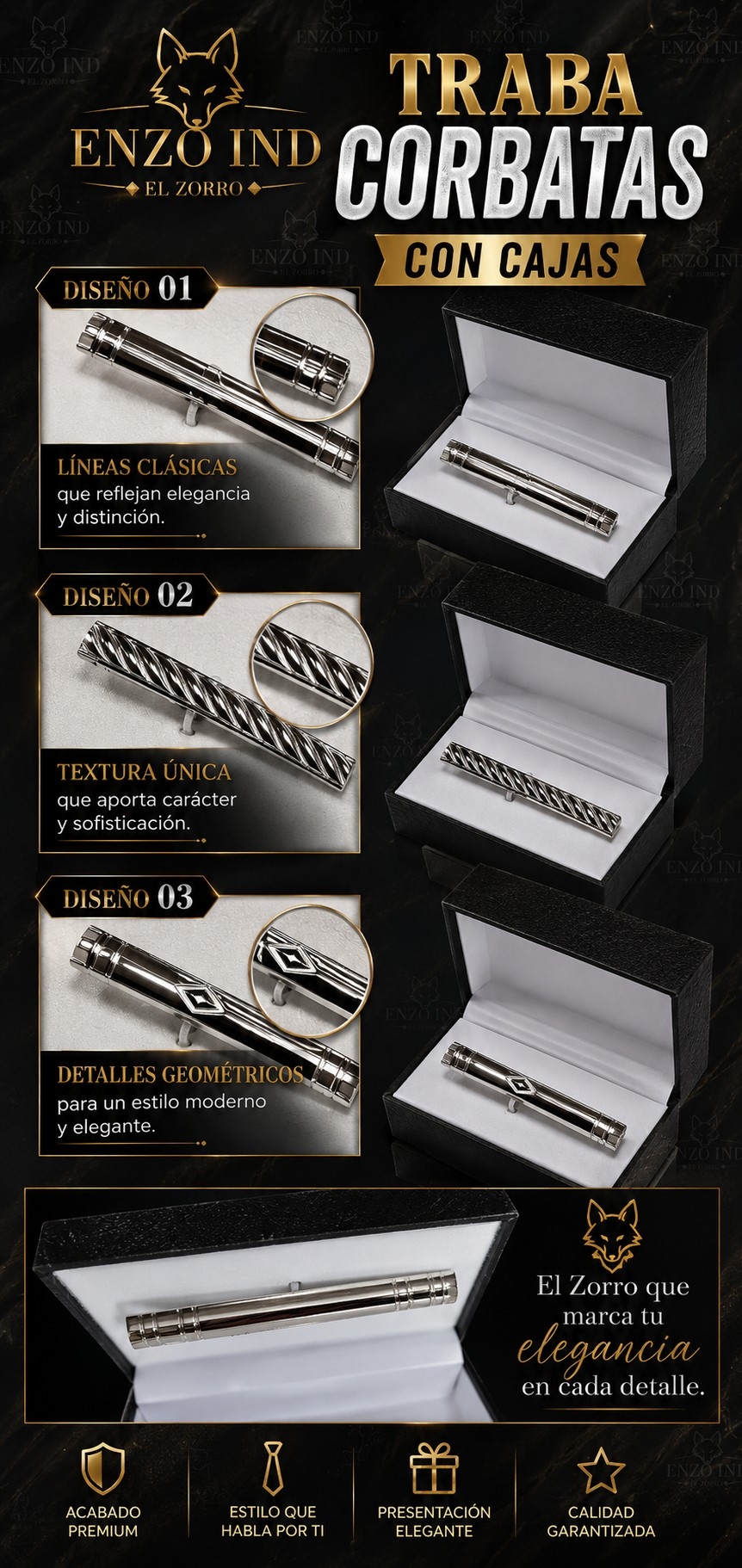 Sujeta Corbatas - Imagen 4