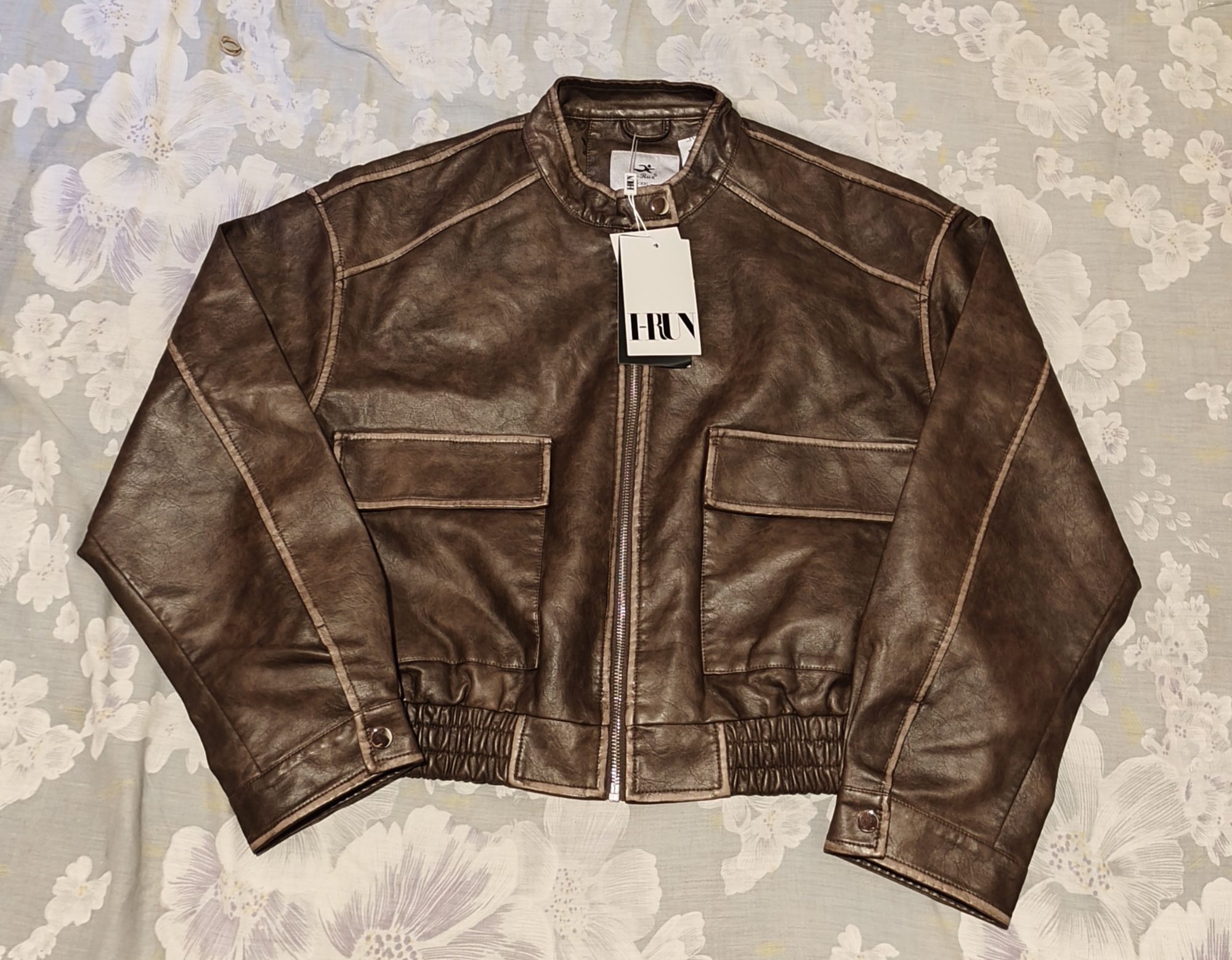 Campera Cuero Mujer Marron - Imagen 1