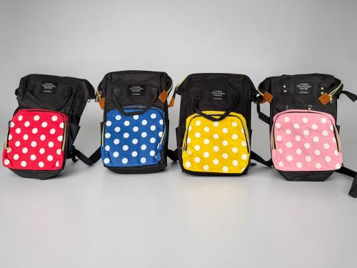 Mochila Maternal Gabardina Lunares Living Surtida de Colores