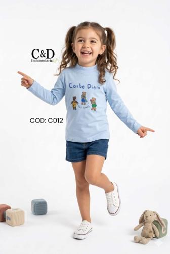 Camiseta Suave Tipo Polar de Nena ( Importado)