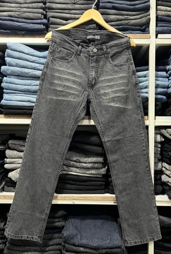 Pantalón Mom Liso Clásico Gris Oscuro +bigote