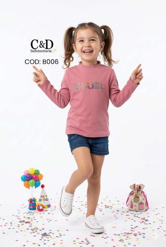 Camiseta con Volado de Nena ( Importado)