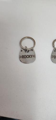 Chapita Identificatoria para Mascotas  Perro/gato Acero - Miniatura 3