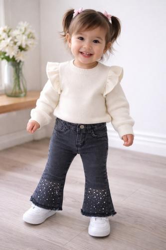 Oxford Beba Jeans, Negro, Celeste con Brillo