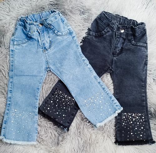 Oxford Beba Jeans, Negro, Celeste con Brillo - Miniatura 2