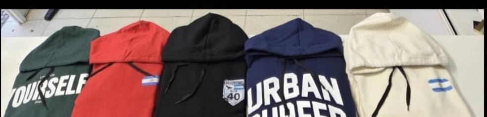 Buzos Canguro Frizados Estampados Hombre - Imagen 1