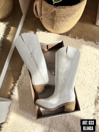 Tex Caña Alta/ Bordada/ Premium/ Blanca