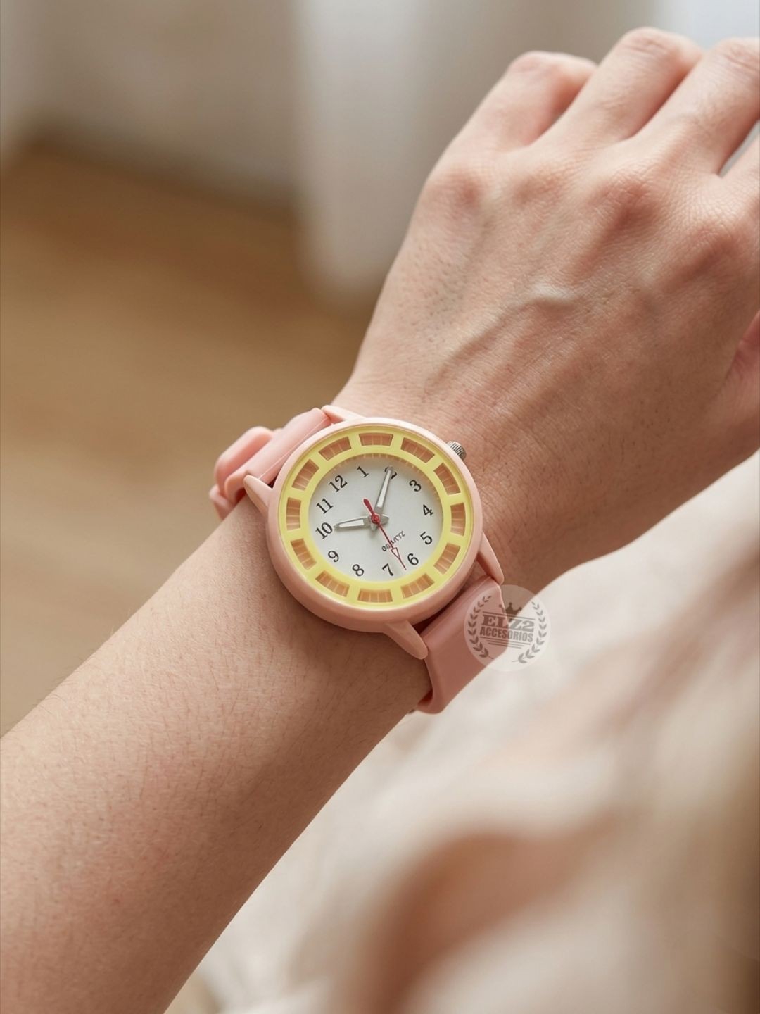 Relojes de Dama con Malla de Silicona con Detalles de Línea - Imagen 2
