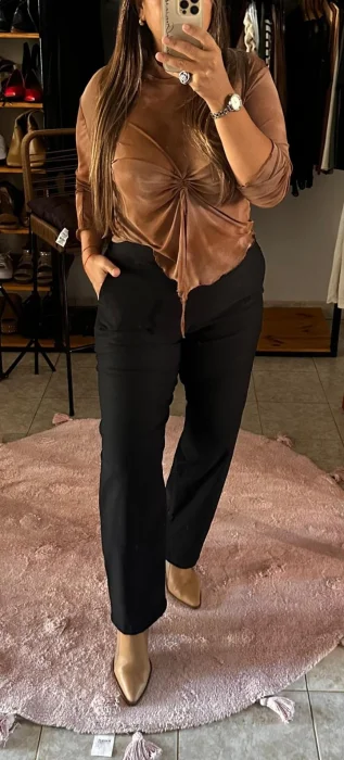 Pantalón Corte Wide Leg Calce Perfecto