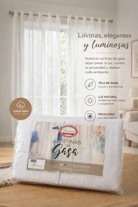 Cortina de Gasa Ambiente 1.50x2.10