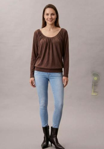 Cuello Fruncido Morley Rib