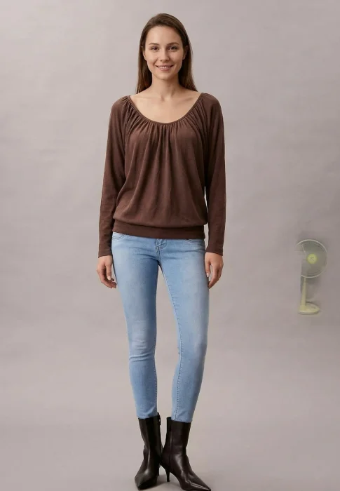 Cuello Fruncido Morley Rib