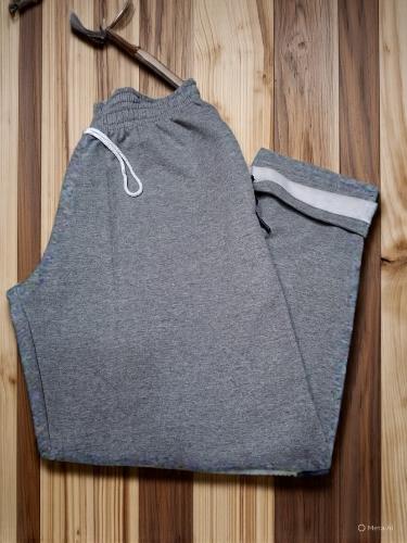 Joggin Talles Especiales Frizados Gris Claro  sin Puño con Cordones