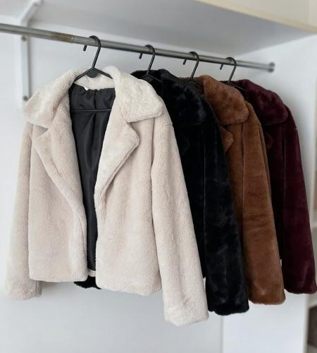 Campera Saco Piel Peludo Conejo - Miniatura 2