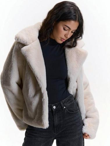 Campera Saco Piel Peludo Conejo