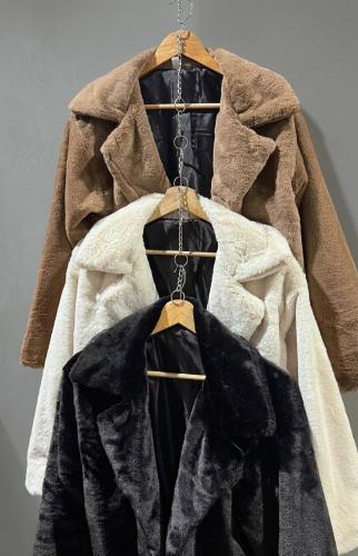 Campera Saco Piel Peludo Conejo - Miniatura 4