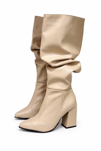 Botas Arrugadas Beige  Art. Sara - Miniatura 3