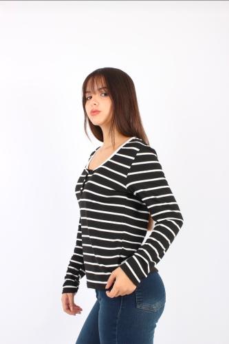 Remera Carterita Rayado Modal "zoe" - Miniatura 5
