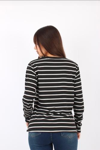 Remera Cuello Redondo Rayado Modal "kiara" - Miniatura 3