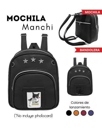Mochila Bandolera Pequeña Gatito Visor Transparente
