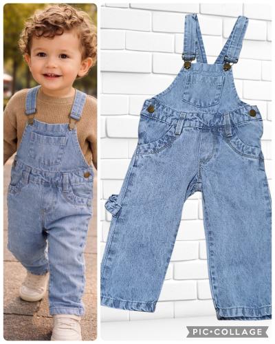 Jardinero Carpintero de Jeans Rígido de Bebé Unisex