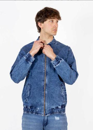Campera de Jean Bomber Hombre Elastizada Premium Urbana - Miniatura 2