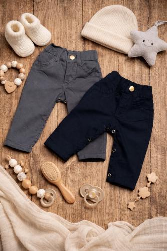 Pañalero Bebé Gabardina, Azul, Negro