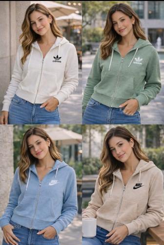 Campera Friza Peinada Estampada