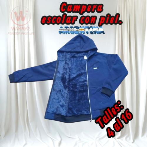 Campera  Escolar con  Piel