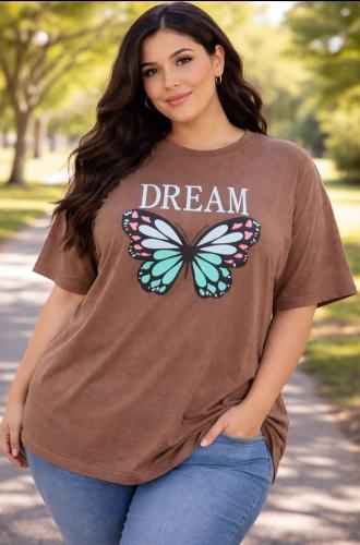 Remera Plusize Mariposa
