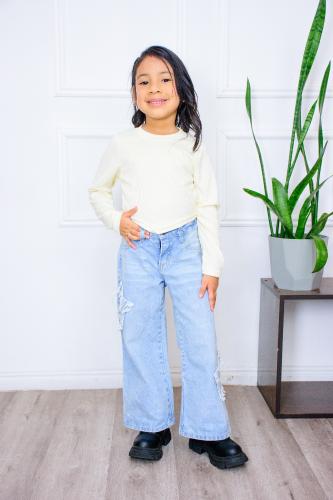 Remera Ribb Viscosa Corte en "v" - Miniatura 2
