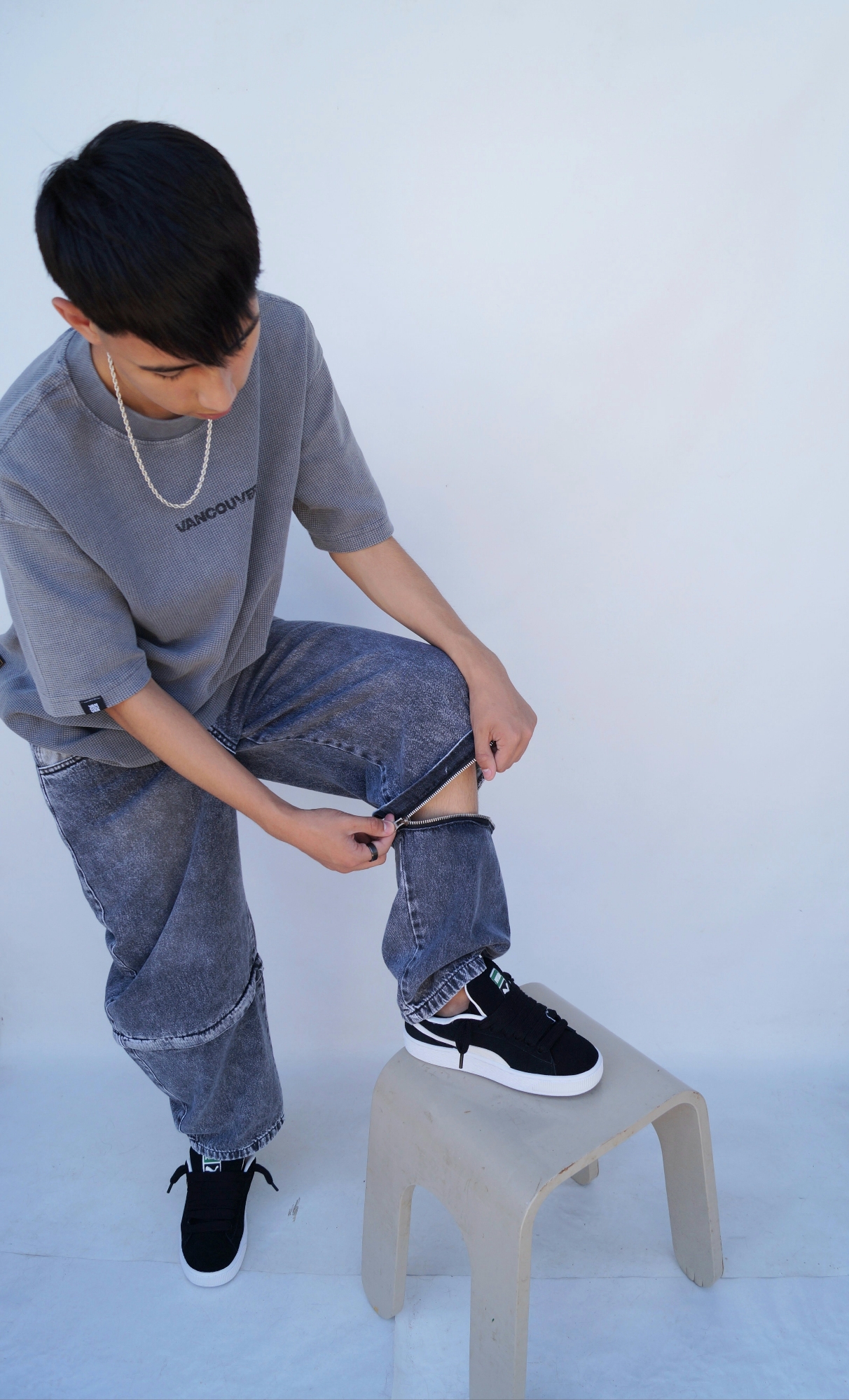 Baggi Tenns Unisex Gris Desmontable - Imagen 4