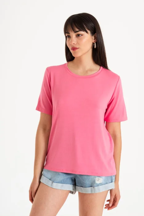 Remera Modal Cuello Redondo