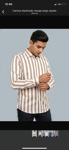 Camisa Elastizado M/ Larga Rayado