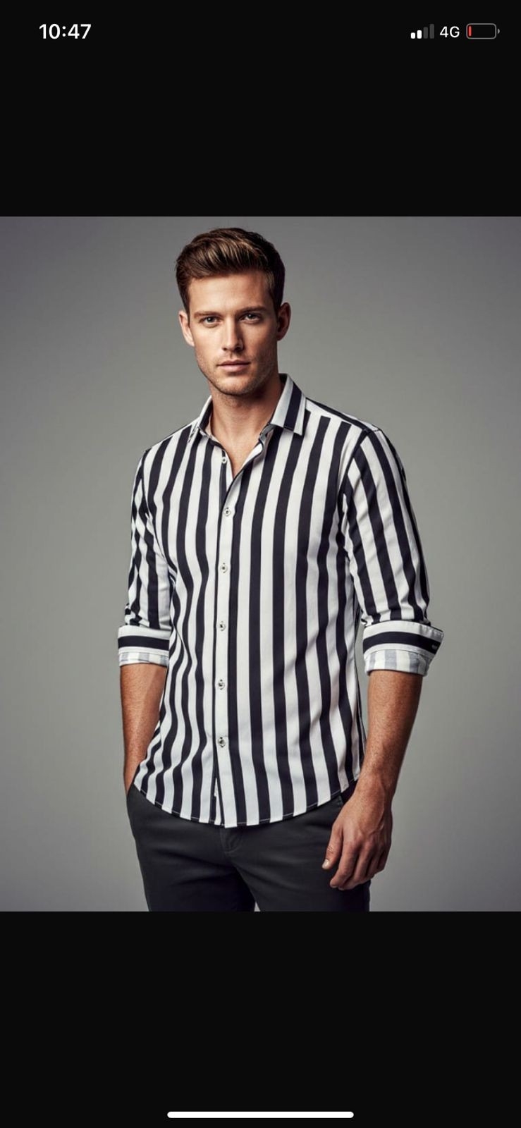 Camisa Elastizado M/ Larga Rayado - Imagen 3