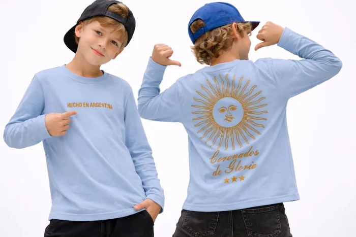 Camiseta de Nene Sol de Mayo Algodón Peinado