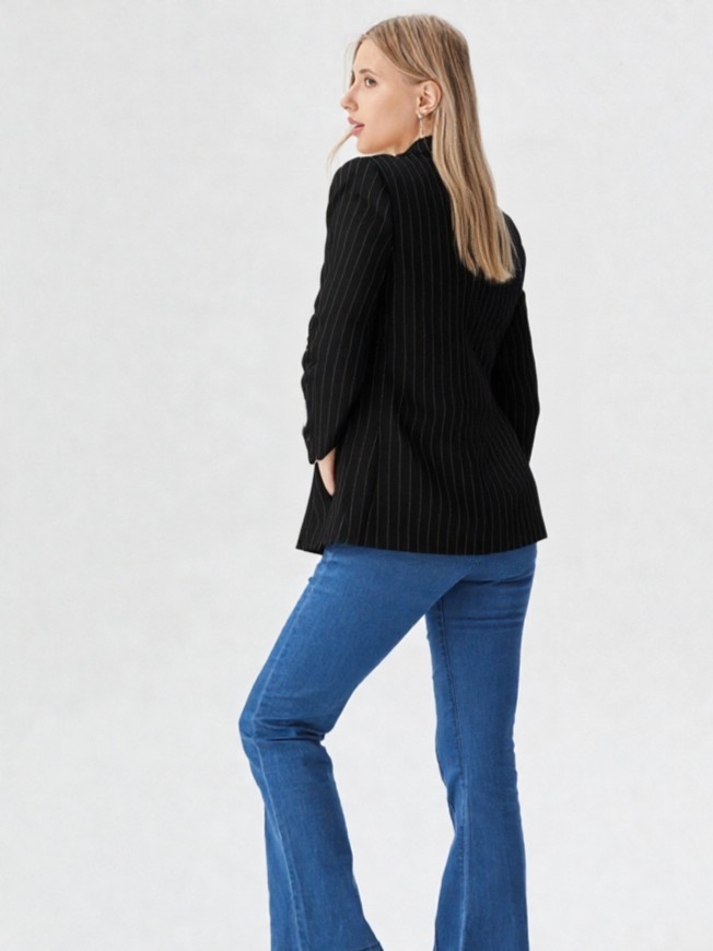 Blazer Sastrero Negro Rayado - Imagen 2