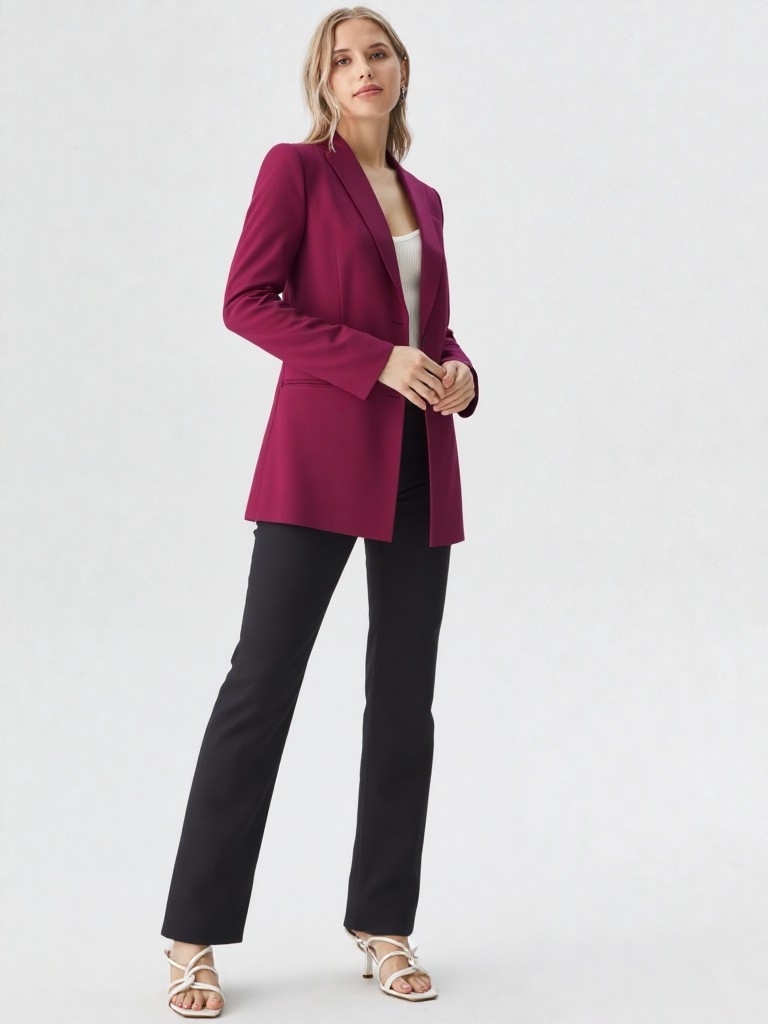 Saco Sastrero de Mujer Bordo - Imagen 1