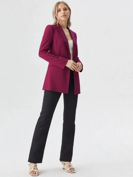 Saco Sastrero de Mujer Bordo
