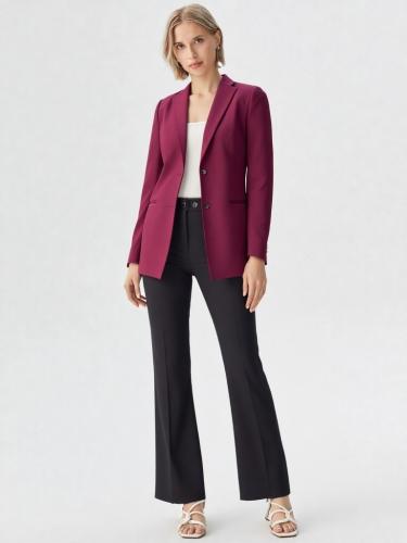 Saco Sastrero de Mujer Bordo - Miniatura 2