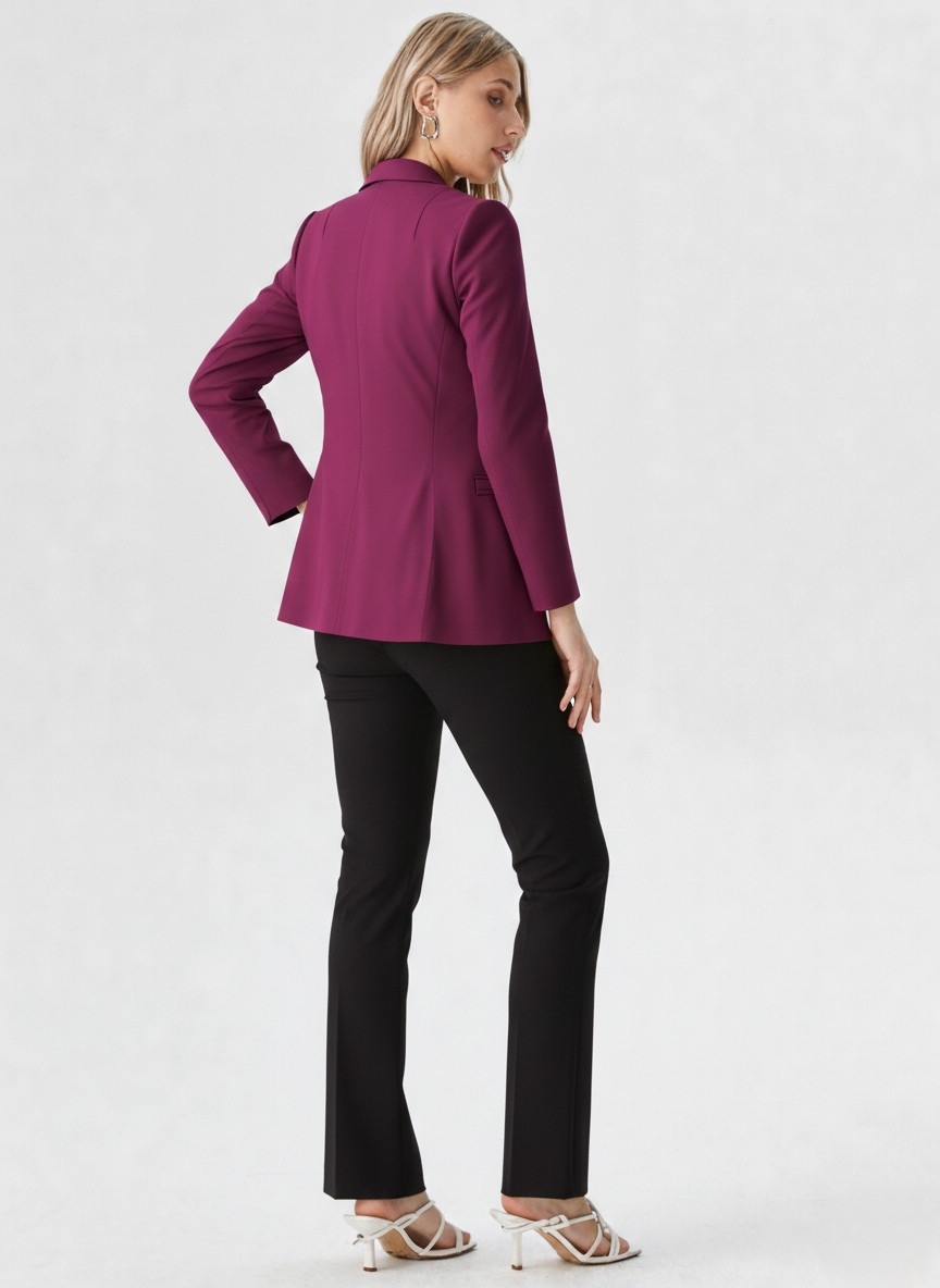 Saco Sastrero de Mujer Bordo - Imagen 3